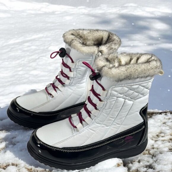 Totes Unisex Size 3M CHILLY Waterproof Snow Boots Black/Gray/Safety Green - Picture 1 of 10